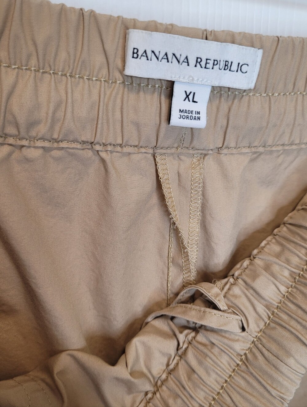 Banana Republic Wide Leg Cropped Cotton Poplin Pull On Pants XL Khaki NEW - Picture 6 of 7